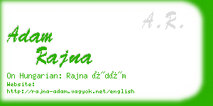 adam rajna business card